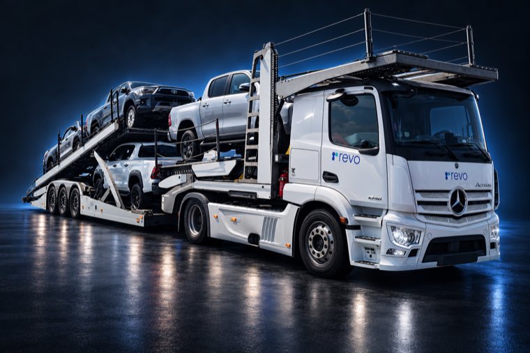 Laweta Mercedes-Benz z oznaczeniami REVO